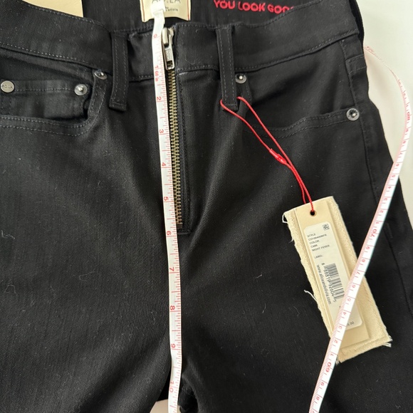 NWT AO.LA By Alice + Olivia Black High Rise Ankle Skinny Jean size 25 - Picture 6 of 10